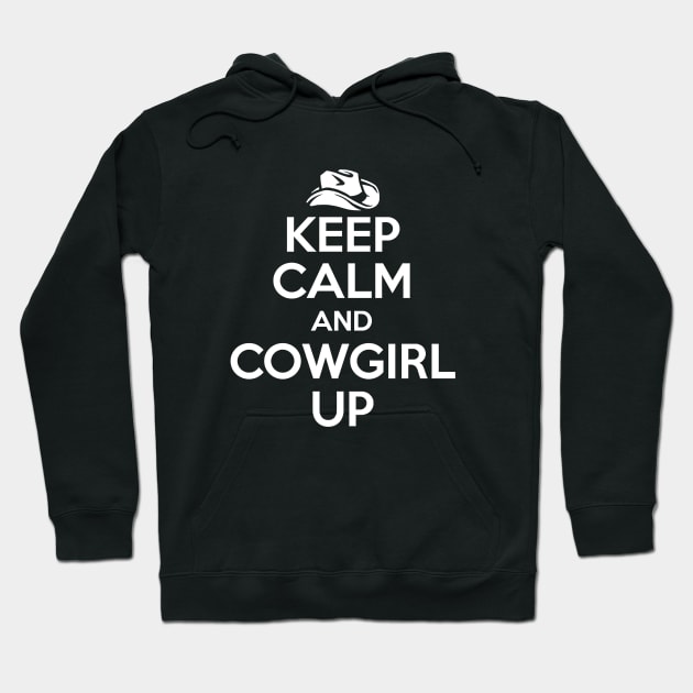 Keep Calm And Cowgirl Up Cowboy Hat Country T Hoodie by Anite